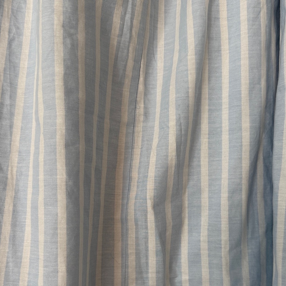 Sky Blue Striped A-Line Skirt - Picture 4 of 6